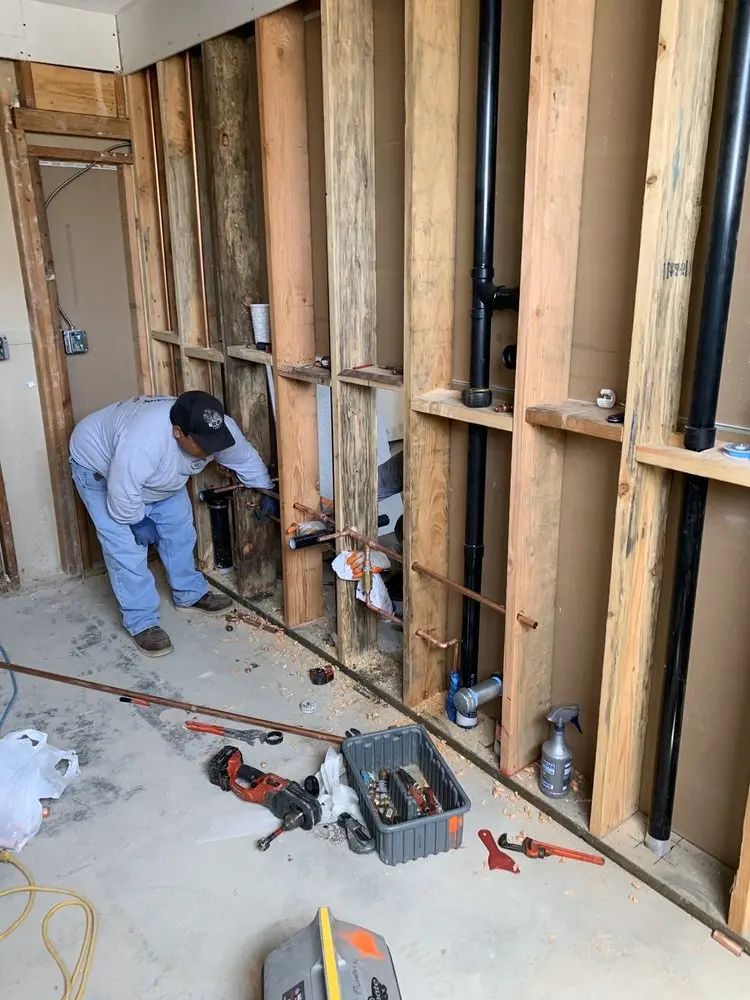 Commercial rough-in plumbing for Water Heater Replacement in Springfield Station